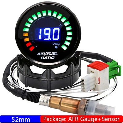 52 mm Digital AFR Luft Kraftstoff Verhältnis Messgerät mit O2 Sensor 12 V