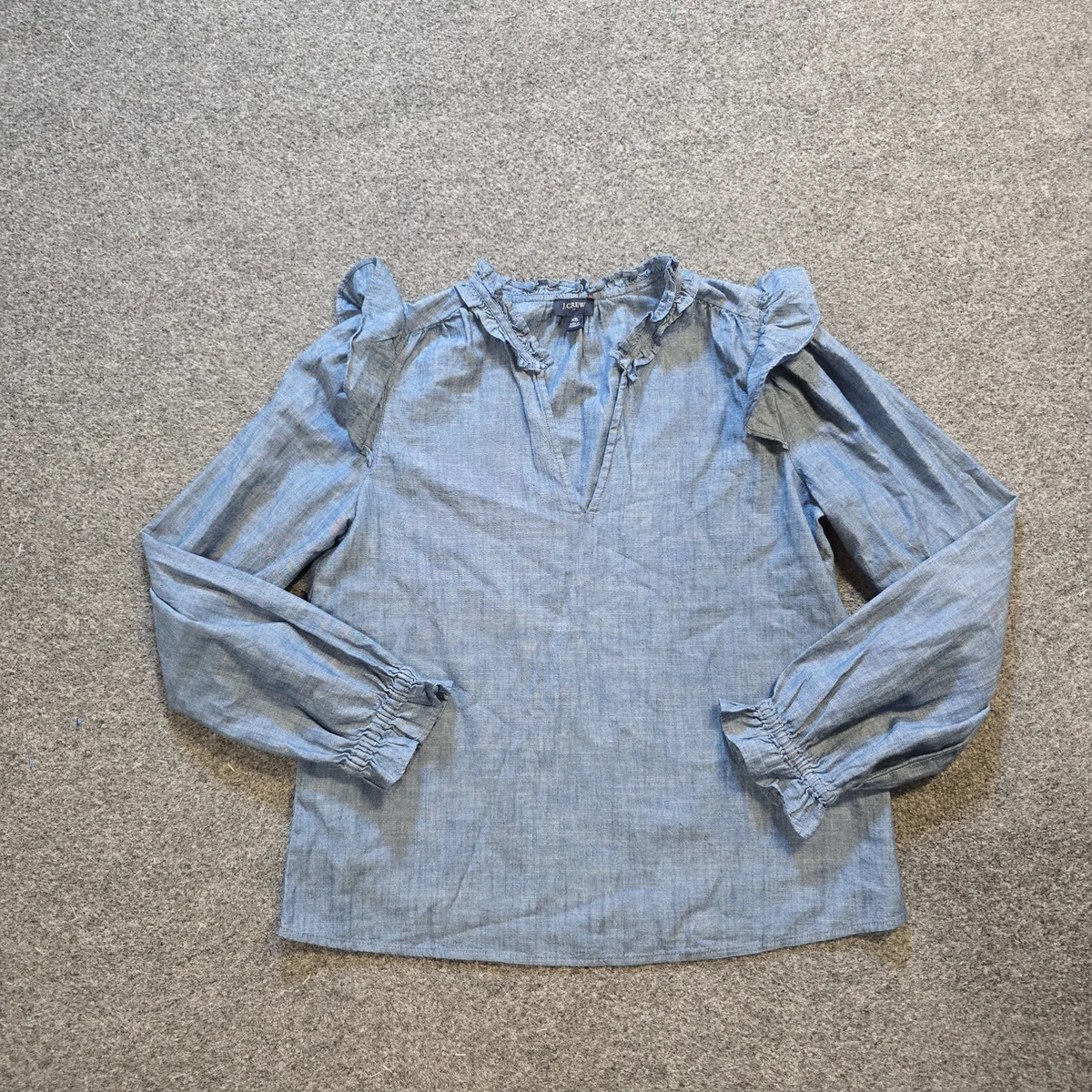 Chemisier Denim à Rayures J.Crew Taille XS - Occasion Très Bon état, Style Professionnel