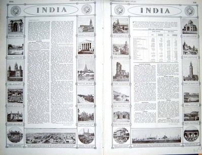 Antique Old Print Map 1922 India Rainfall Gulf Aden Andaman Delhi Lucknow 20th