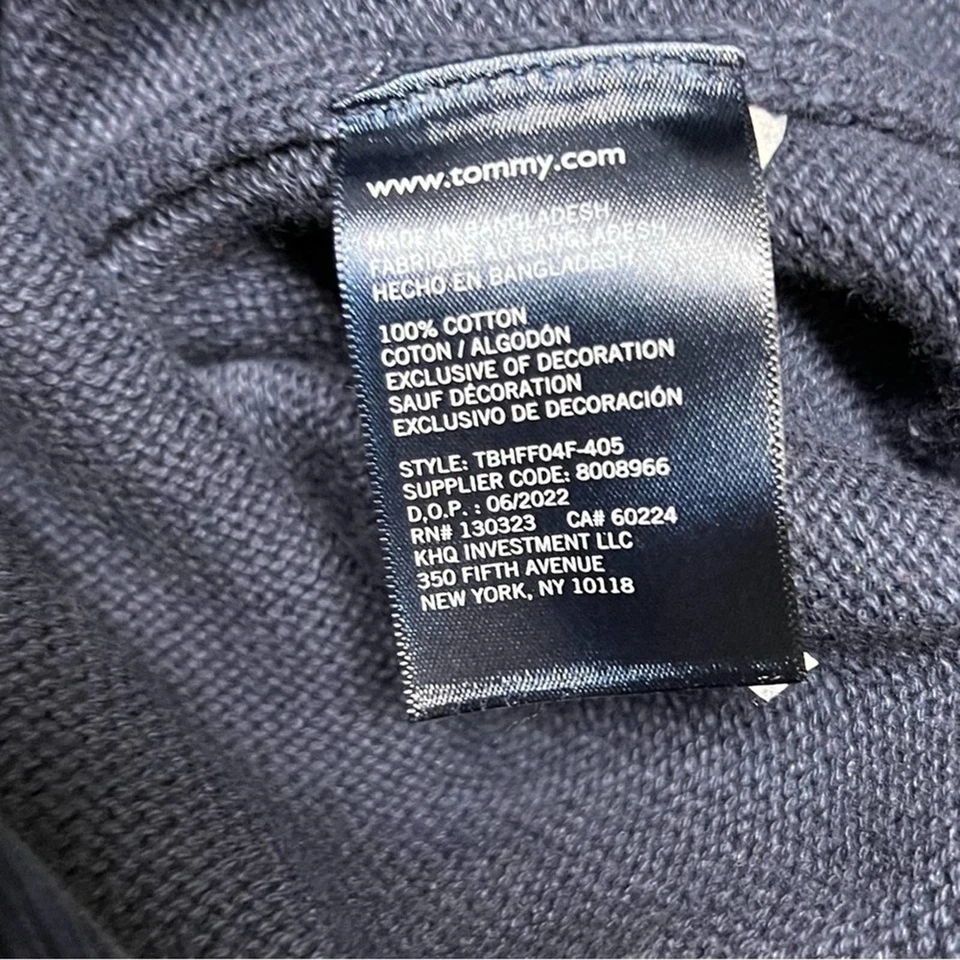 Tommy Hilfiger 1/4 Zip Sweater Kids Boys Size 6 Pullover Navy NWT preppy school - Imagem 3 de 3