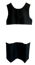 Spenser Jeremy, Color Blocked Black and White Sheath Dress, Size 10