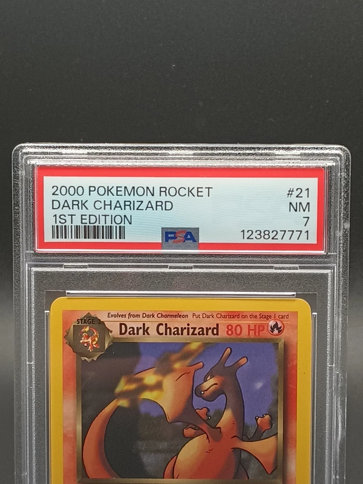 Dark Charizard 21/82 Team Rocket Regular 1st ED PSA Grade 7 NM - Image 4 of 4
