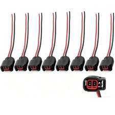8PCS Fuel Injector Connector Pigtail Wire EV6 EV14 USCAR For LS2 LS3 GM Ford