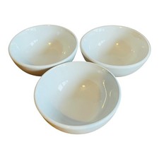 Set Of 3 White Ceramic Dipping Bowls 8cm Small Sauce Dessert Bowls 8cm Diameter