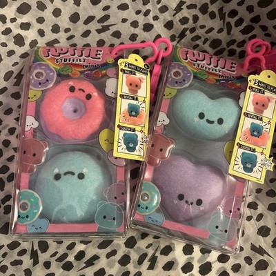 2 x Fluffie Stuffiez Minis Sammlerstück, Surprise Reveal Soft & Squishable Donut