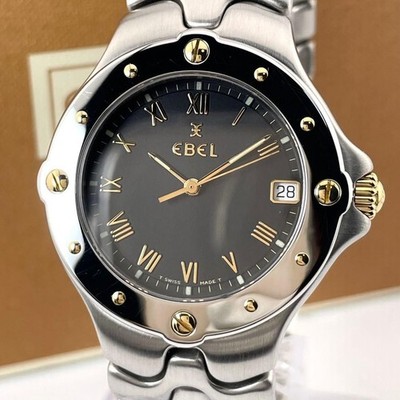[B1P] Ebel Sports Wave Roman Date Quartz Combination Mens Watch E6187631 [p8s]