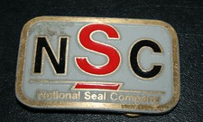 Vintage NSC National Seal Company Dyna Brass Belt Buckle VHTF