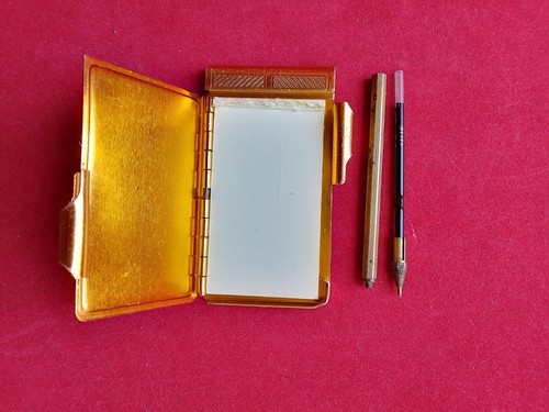 Vintage mini Notepad in metal box Leningrad with Ballpoint pen Russia USSR Sovie - Picture 4 of 11