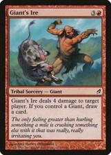GIANT'S IRE X 4 E/X+ LORWYN MAGIC THE GATHERING