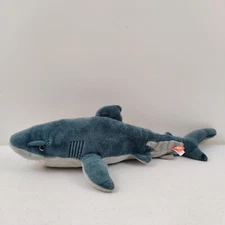 Wild Republic Blacktip Reef Shark Plush Toy 23" Stuffed Animal Blue Gray