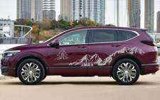 Car Graphics Vinyl Mountain Sticker For Honda Cr-v Side Door Decals Stripe Vinyl