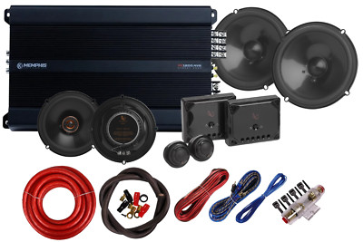 Infinity REF607FC & REF607FSL Car Speaker + Memphis 1200W 4Channel Amp +Kit
