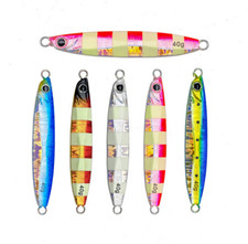  Slow Pitch Fall Metal Lead Glow Jigs Jigging Fishing Lures 35g 45g 60g 80g 100g