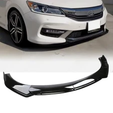 For 16-17 Honda Accord 4DR/Sedan Black Front Bumper Lip Spoiler Spoiler Body Kit