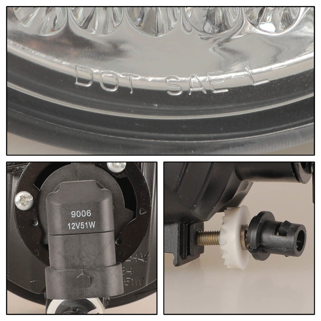 Speed Daddy Smoked Lens Bumper Fog Lights With Switch – Fits 2003-2008 Toyota Matrix / Pontiac Vibe – Halogen