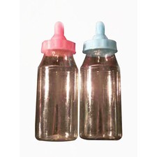 12 Fillable Plastic Baby Bottles Shower Favor 4.5" Tall - Pink