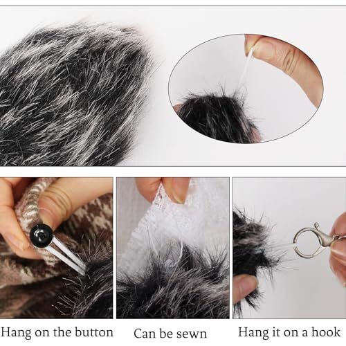 20 Pcs Faux Fur Pom Poms for Hats Mixed Colors Fluffy Pompom Ball Multicolor - Bild 4 von 7