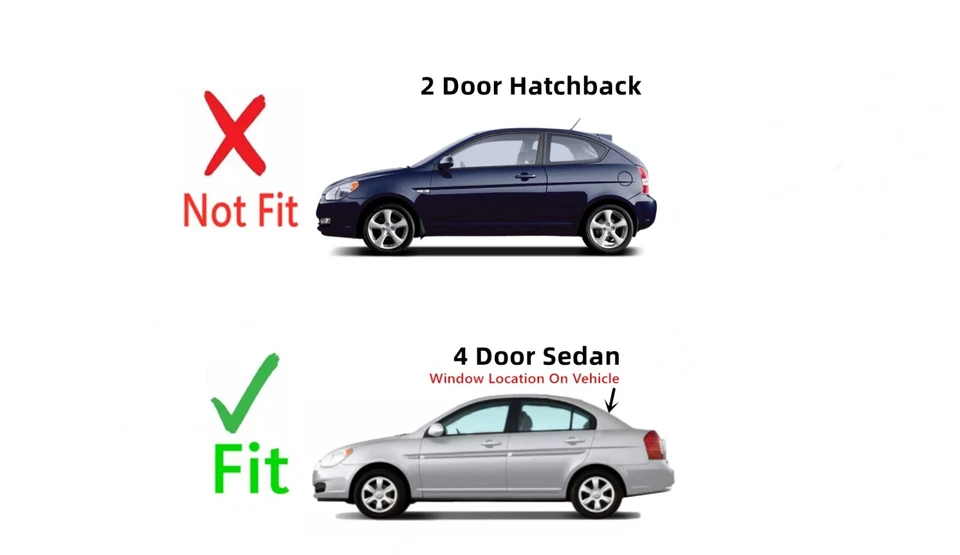 Fits 2006-2011 Hyundai Accent Sedan Back Window Glass Heated NEW Foto 4 de 4