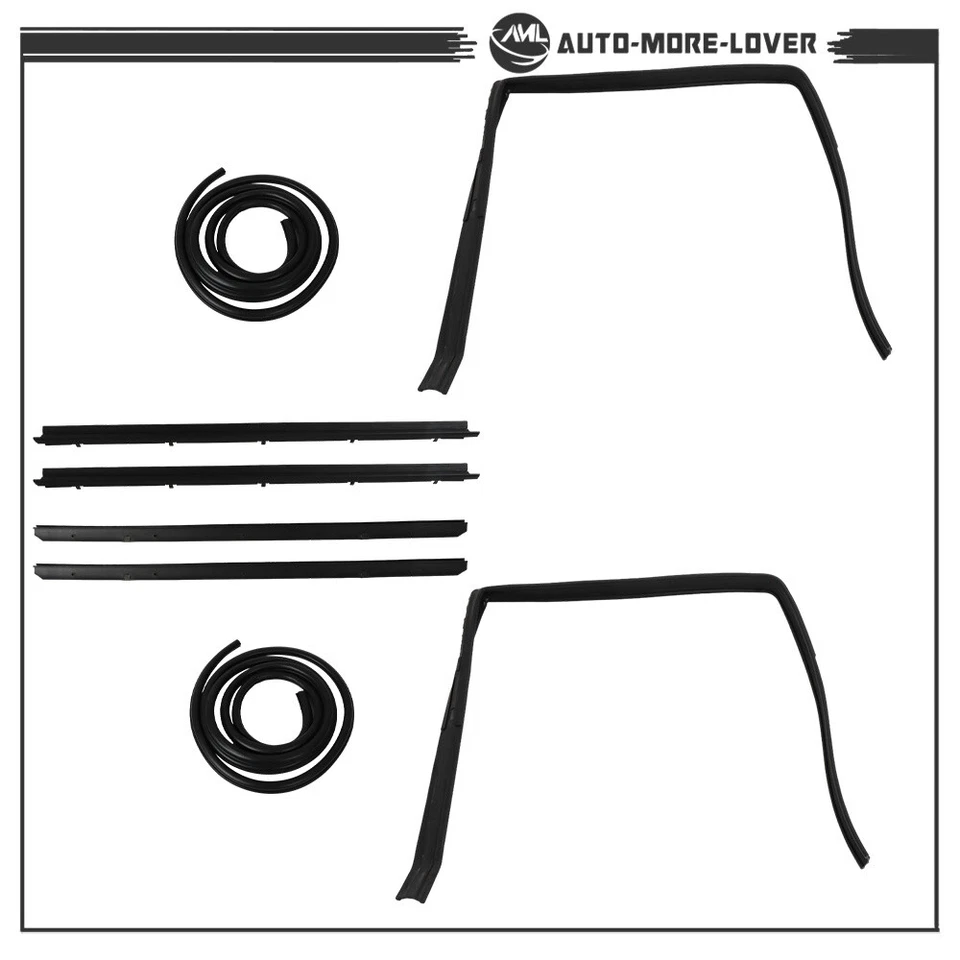 Juego de sellos de resistencia a la intemperie para camioneta Chevy GMC 1983-1994 puerta de goma completa Foto 3 de 4