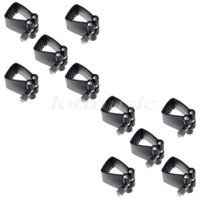 #ad 10Pcs Alto Saxophone Ligature Sax Accessories Black Leather $40.99