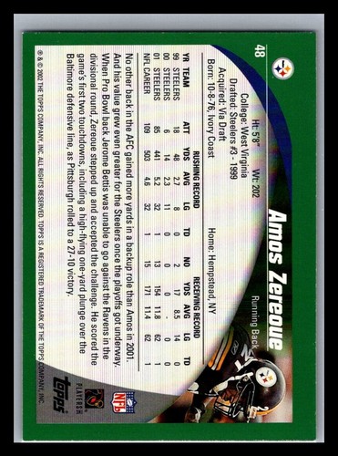 2002 Topps Football # 1 - 200 - Pick Your Card! - Picture 96 of 400