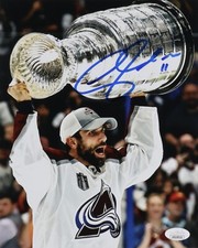 ANDREW COGLIANO SIGNED COLORADO AVALANCHE STANELY CUP POSE 8X10 PHOTO - JSA COA