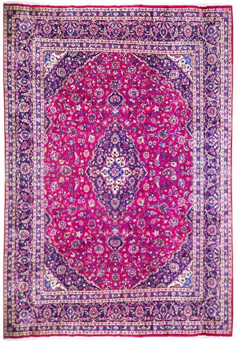 10x12' Red Semi Antique Traditional Kashaan Rug 71828