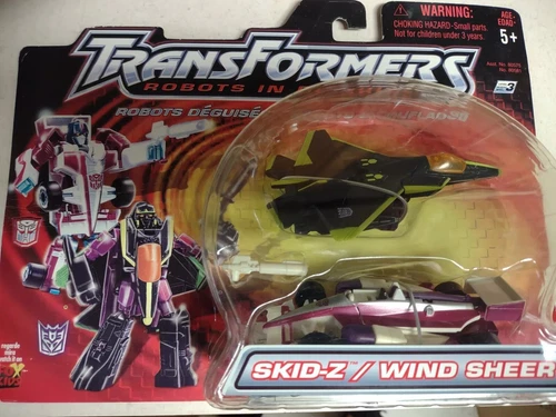 Sealed 2001 Transformers Robots In Disguise Skid-Z / Wind Sheer RiD MOSC