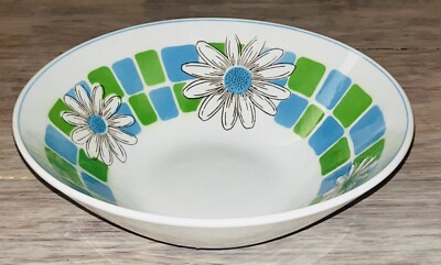Mikasa Donna Vegetable Bowl Pattern 3160-8 Flowers Floral Blue White 9 1/4  Rare