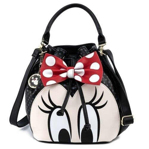 OFFICIAL LOUNGEFLY DISNEY MINNIE MOUSE BOW CROSSBODY BUCKET BAG BNWT