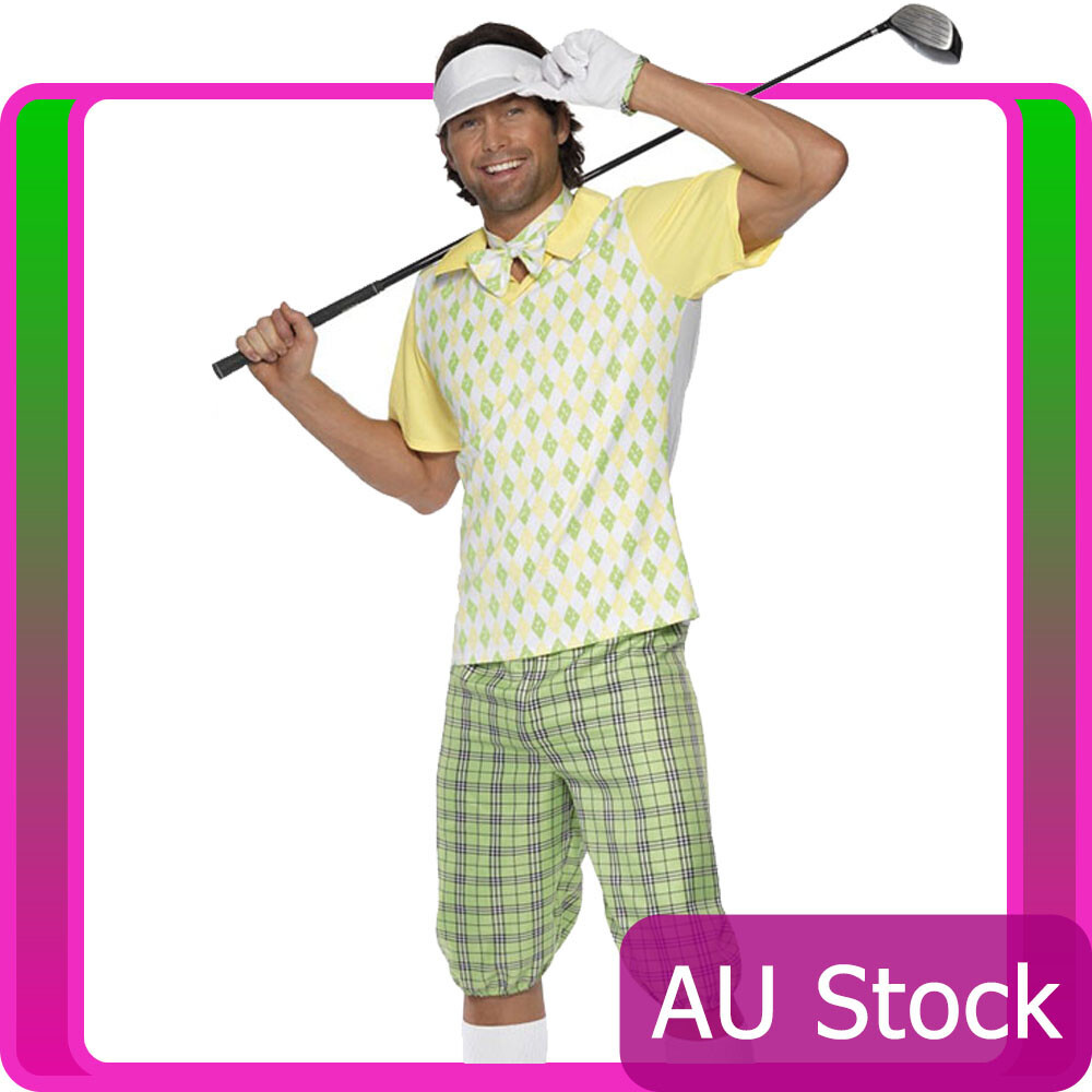 Mens Gone Golfing Costume Golfer Pub Golf Stag Do Party Bucks Hens