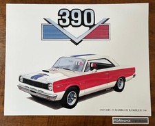 Original 1969 Amc Rambler Scrambler 390 11 X 14 Licensed Lithograph Print