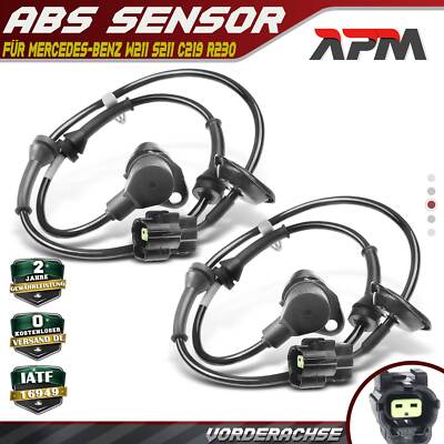 2x ABS Sensor Raddrehzahl Vorne beidseitig für Mercedes-Benz E-Klasse W211 S211