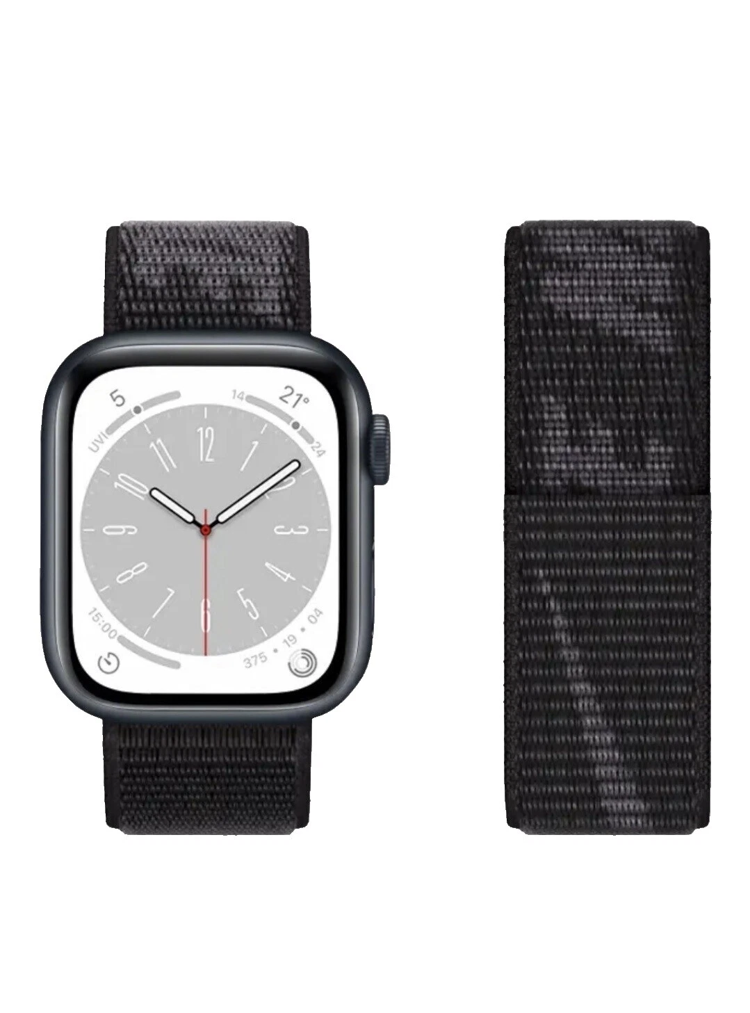 Reloj de pulsera informal de nylon Negro Bandas
