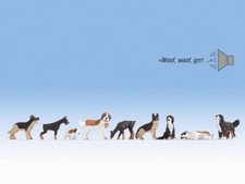 Noch 12852 Hunde, Figuren Szene mit Sound H0 (1:87), Fertigmodell