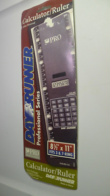 Brand NEW Day Runner PRO calculator/ruler 492-113 DR4211-10 solar power 3&7-ring