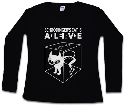 SCHRÖDINGER?S CAT IS ALIVE DEAD II WOMEN LONG SLEEVE T-SHIRT The Big Nerd