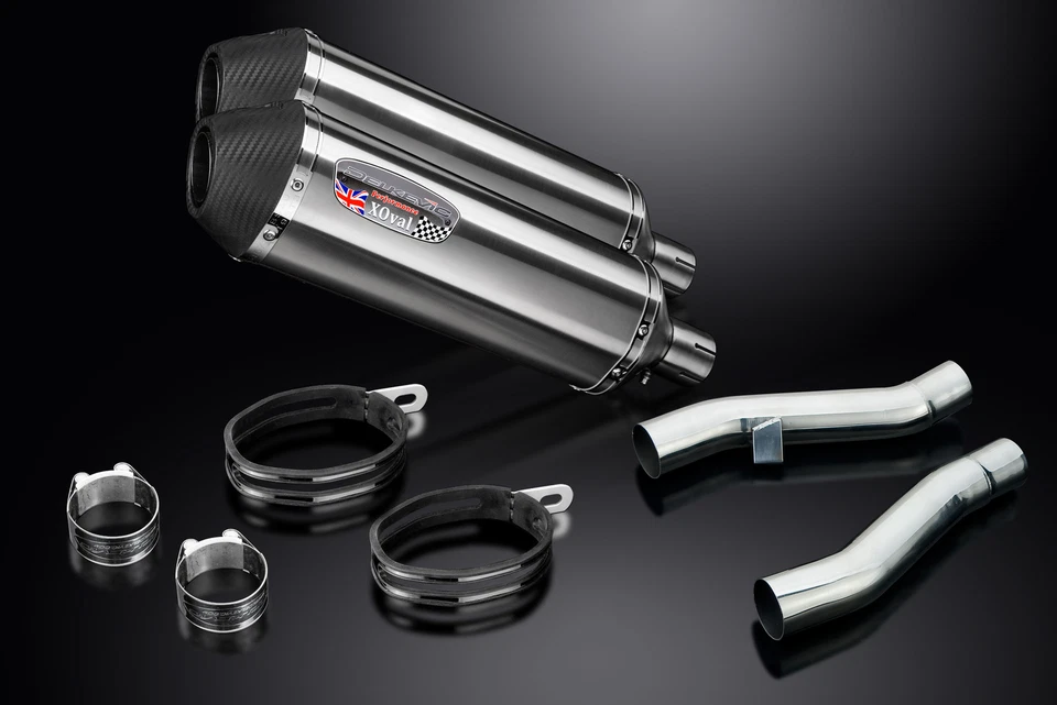 Kawasaki ZX-6 1990-01 ZZR600 2002-05 13,5 «X-овальный из нержавеющей стали выхлопной глушитель набор - Изображение 4 из 4