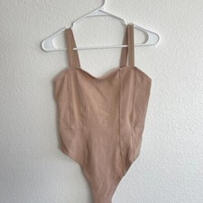 H M Tan Bodysuit Small