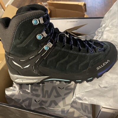 Salewa Ws Mtn Trainer Mid GTX 7 us 38 euro NIB carbon blue