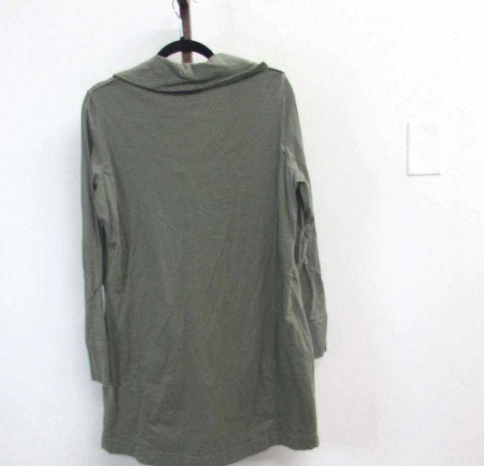 Chaqueta frontal tejida verde oliva neón buda para mujer talla XL Foto 2 de 2