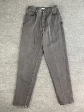 Vintage 90s Sostanza Mom Jeans Women's 9/10 Black Denim Hi Rise Tapered