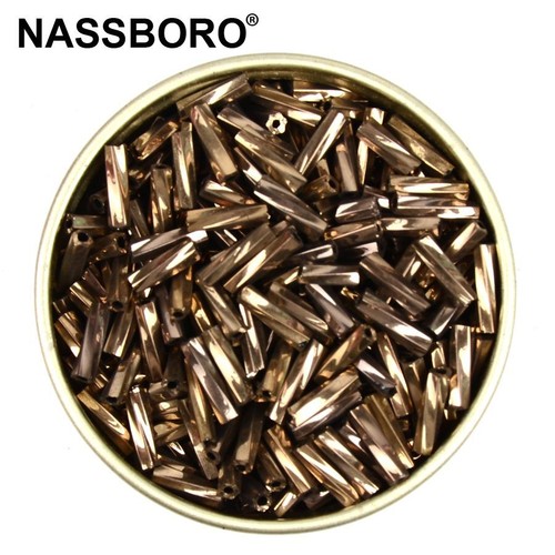 Tubo de giro Semilla de cuentas de vidrio checo Cuentas de corneta sueltas largas Hágalo usted mismo Joyería 2X6 mm 500 piezas - Imagen 44 de 44