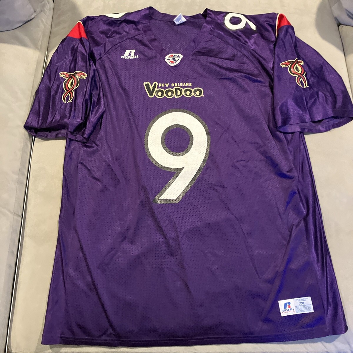 RARE - Vintage - Russell Athletic - New Orleans Voodoo -#9 - AFL