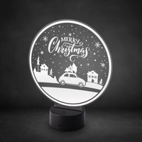 Acrylglasschild Led-Lampe Licht Deko Dekoration Schlaflicht - Schneekugel
