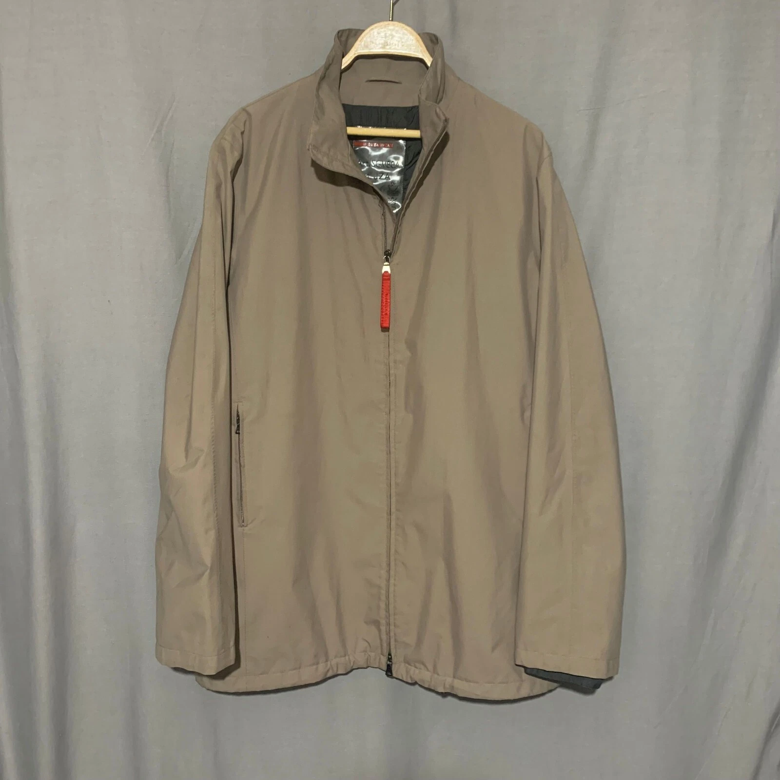 Giacca sportiva Prada Goretex XL tortora beige SVG80A giacca a vento cappotto blouson