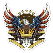 American Eagle AR-15, Vinyl Decal Sticker, Indoor Outdoor, 3 Sizes, #7906