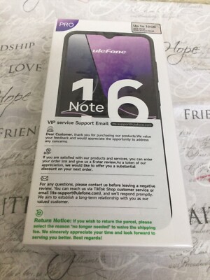 Ulefone Note 16 Pro (12GB+128GB) Unlocked Smartphone, Android 13 Cell /  SEALED