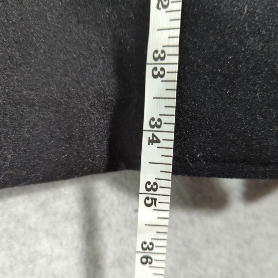 Banana Republic Womens Wool Black Open Front topcoat overcoat XL Unlined Grunge - Image 3 of 4