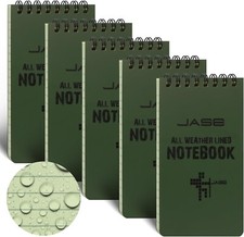 5x All Weather Memo Paper Notepad W/ Cover Waterproof Write In the Rain Notebook